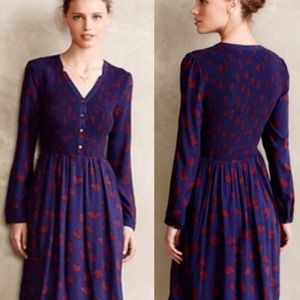 Maeve Banet Blue Heart Print Dress